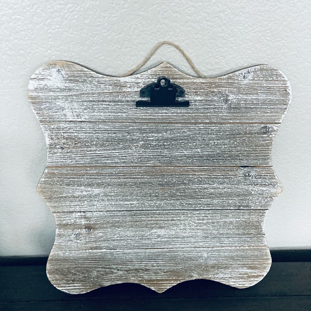 Rustic Wood Wall Hanging Clip Picture Frame Decor Sign